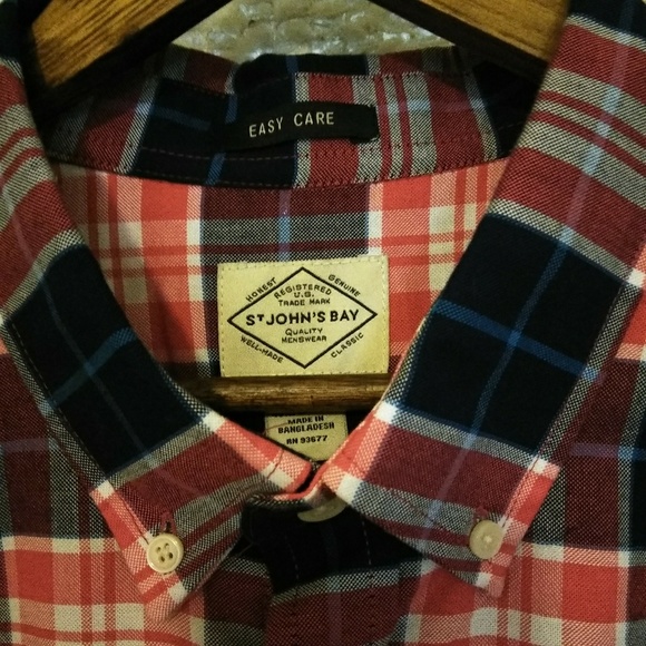 St John's Bay plaid man's shirt size XXL - Picture 3 of 4